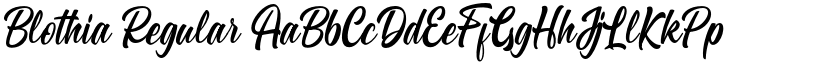 Blothia Regular font