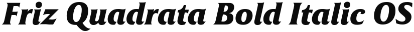 Friz Quadrata Bold Italic OS font