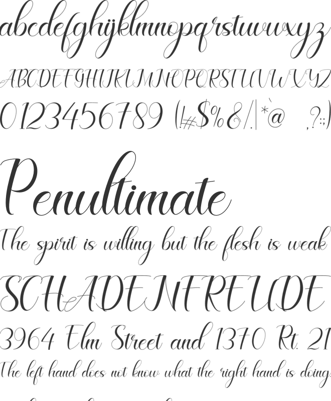 Celinya font preview