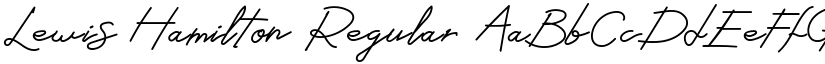 Lewis Hamilton Regular font