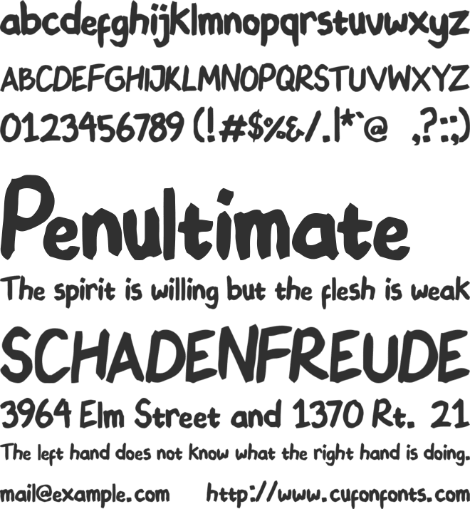 Damonte font preview