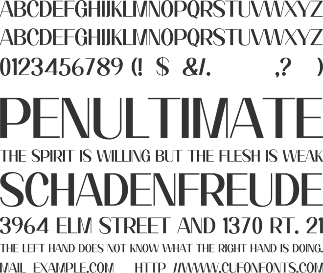 Makeup font preview