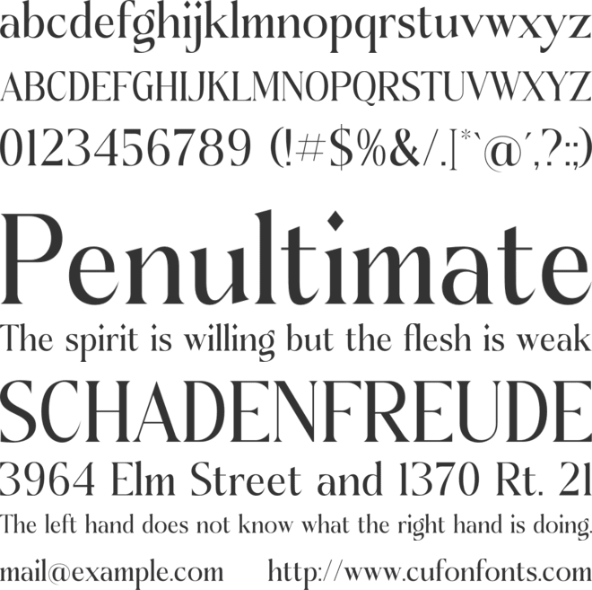 Doknatle font preview