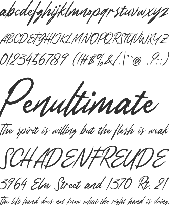Chorneil font preview