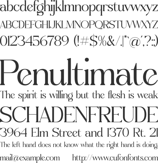Chafuer font preview