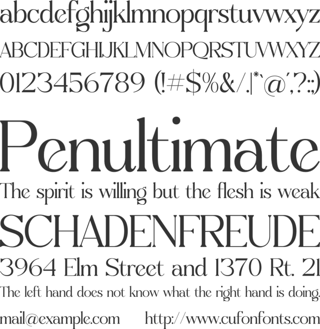 Chafuer font preview