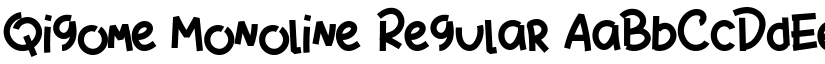 Qigome Monoline Regular font