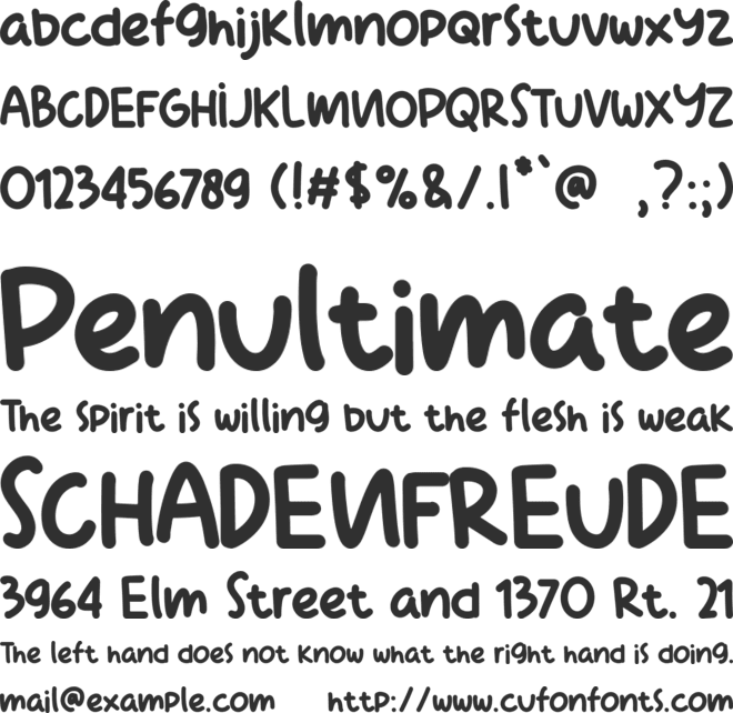 Mominacute font preview