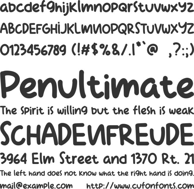 Mominacute font preview