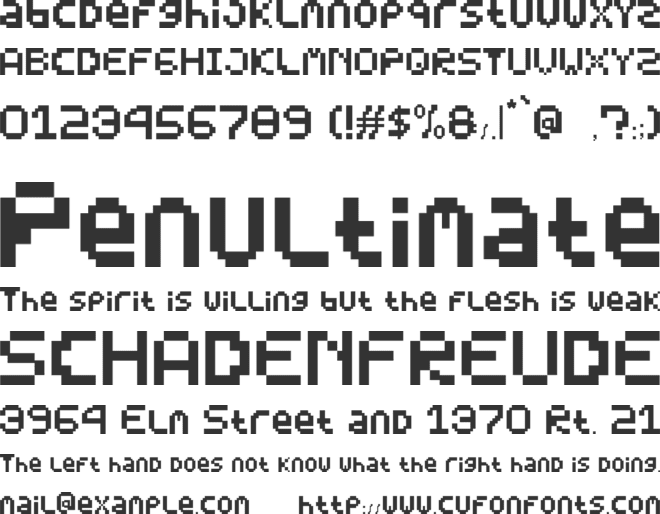Pixelate font preview