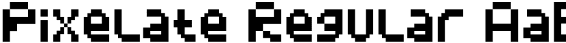 Pixelate Regular font