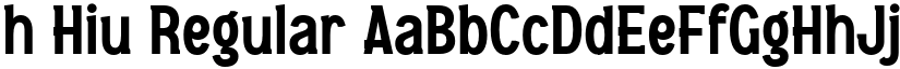 h Hiu Regular font