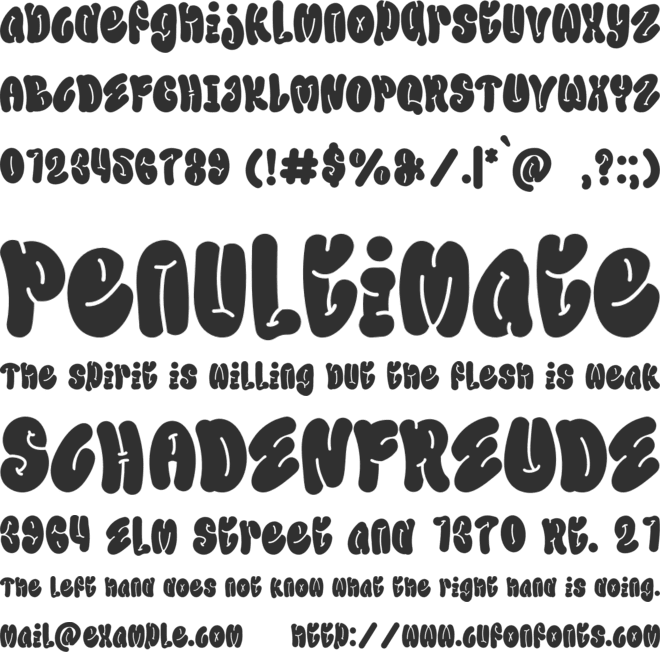 Poozie font preview