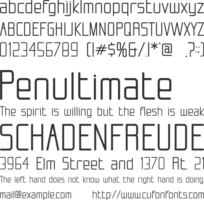 Talidia font preview