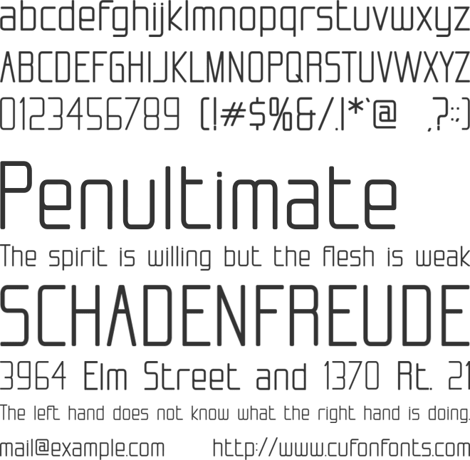 Talidia font preview