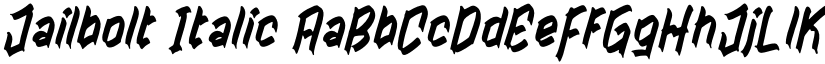Jailbolt Italic font