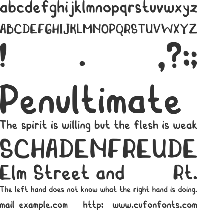 Wiello Childish font preview