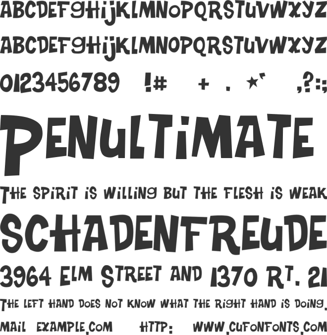 Turkey Sandwich font preview