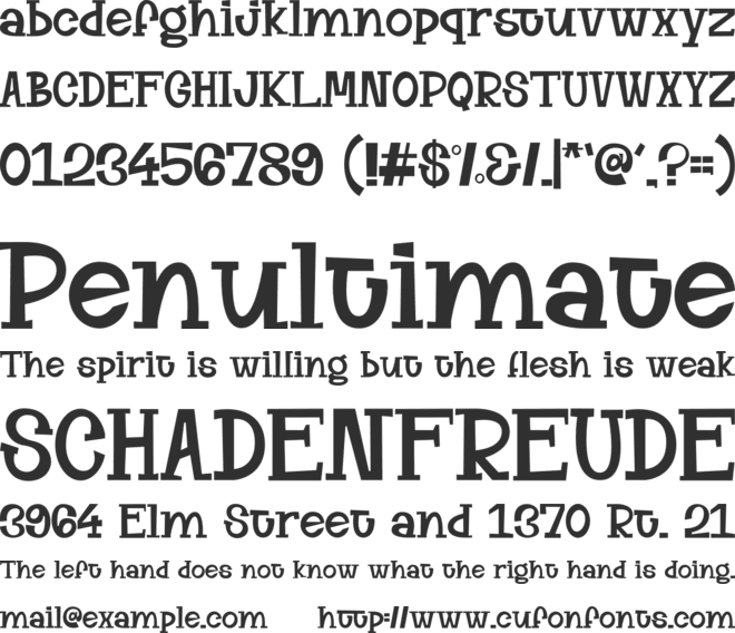 Thistora font preview