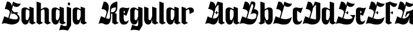 Sahaja Regular font