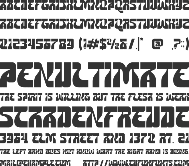 Sky Rocket font preview