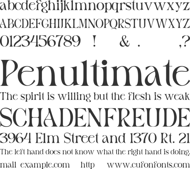 Balgend font preview