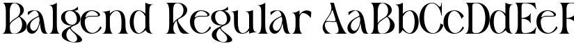 Balgend Regular font