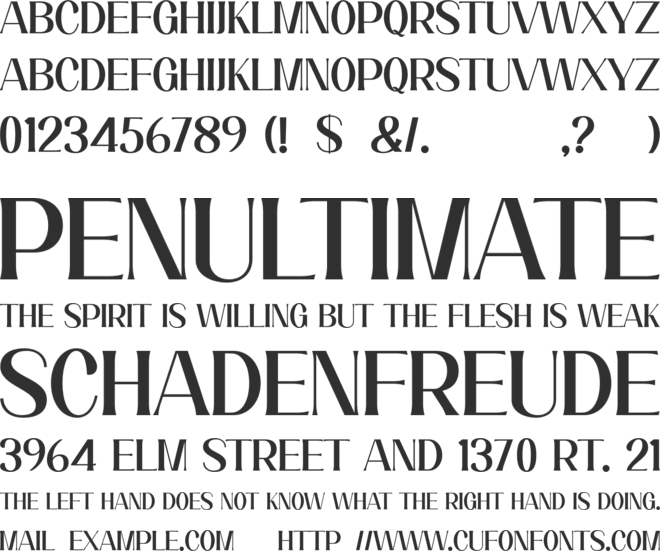 Almost font preview