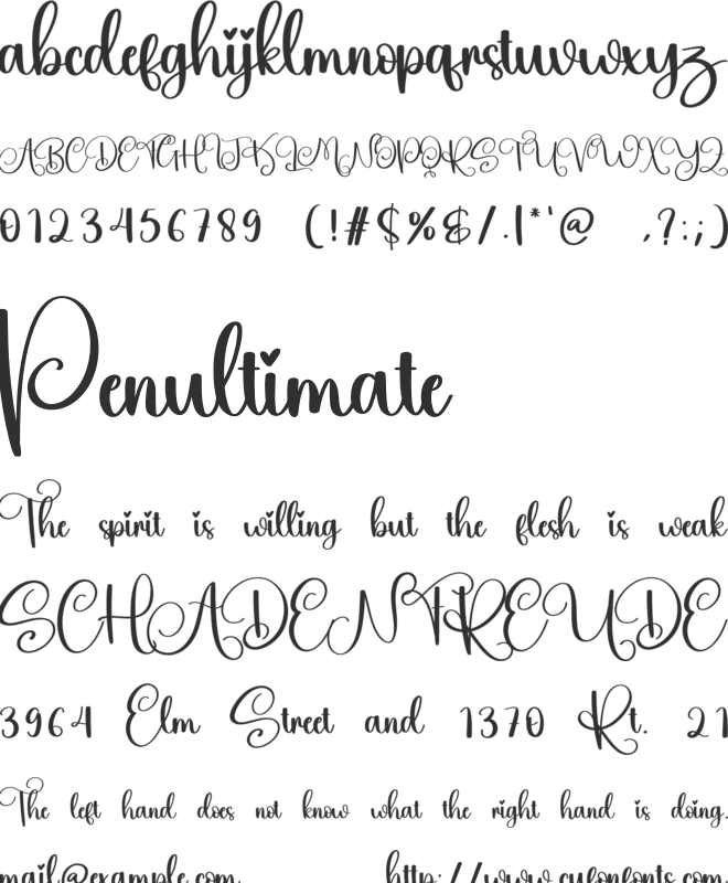 Jubilee font preview