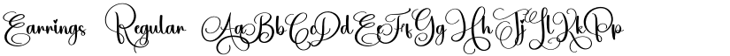 Earrings Regular font