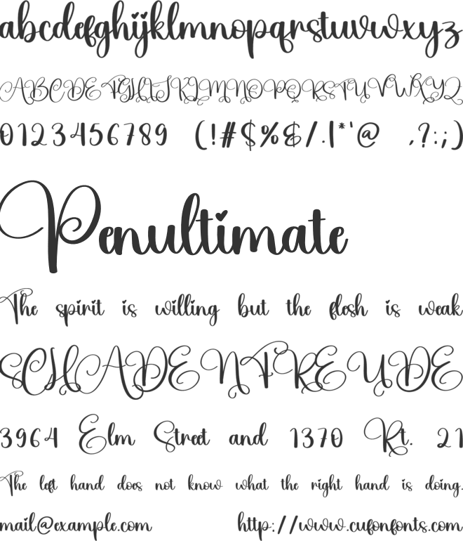 Blackside font preview