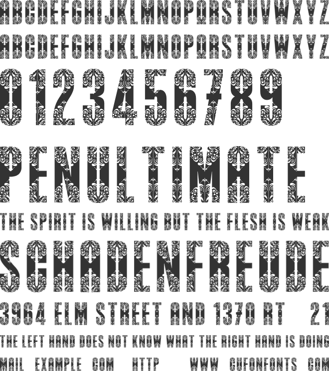 Invitation font preview