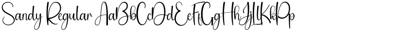 Sandy Regular font
