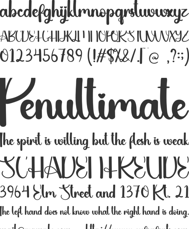 Olympic font preview