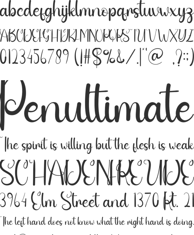 Stock font preview