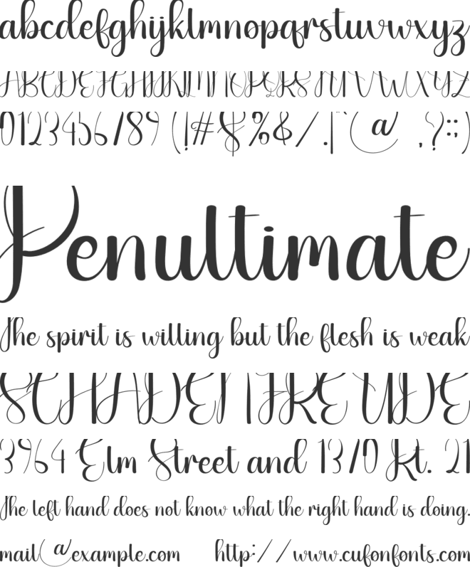 Reveille font preview
