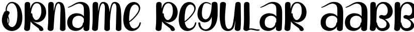 Orname Regular font