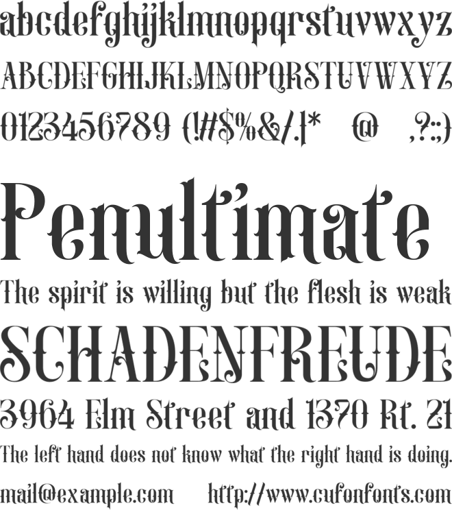 Bullstand font preview