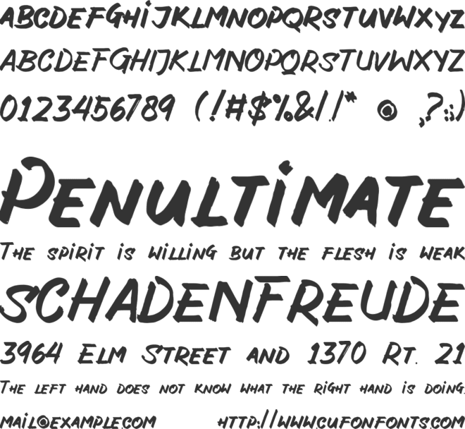 Labour Brusher font preview