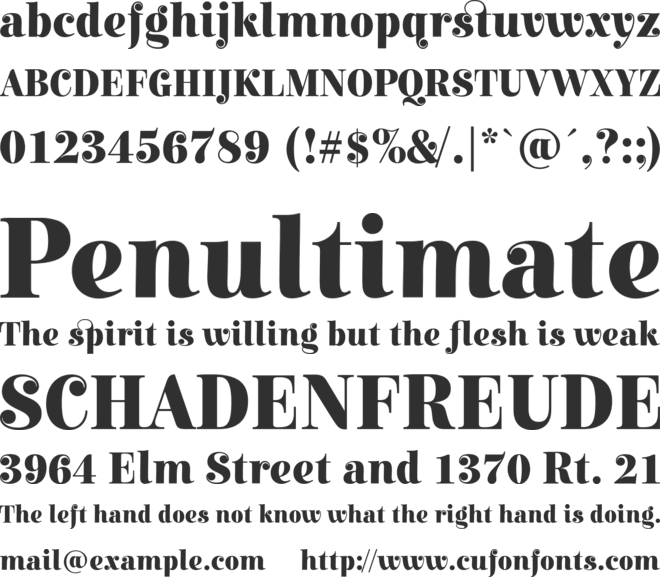 Cayette font preview
