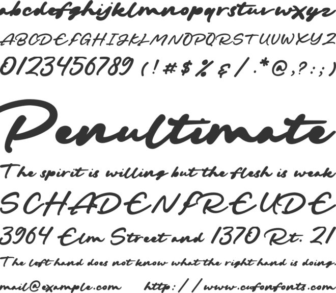 Danilla font preview