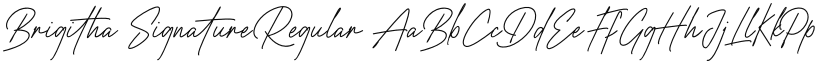 Brigitha Signature font download