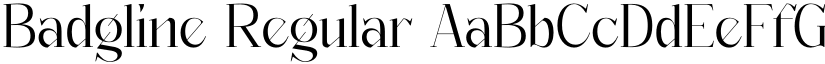 Badgline Regular font
