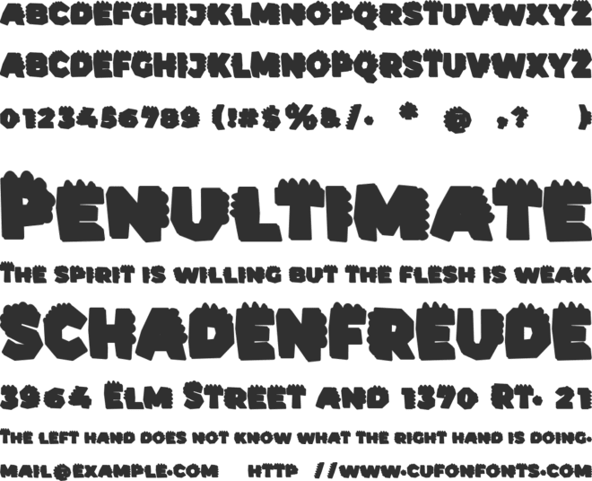 Dino font preview