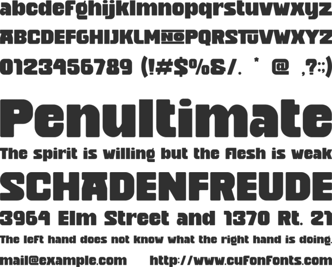 Dryouth font preview