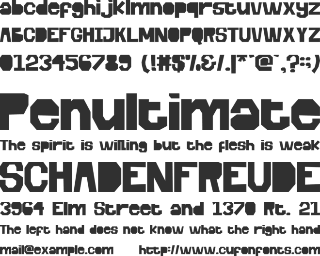 Paperott font preview