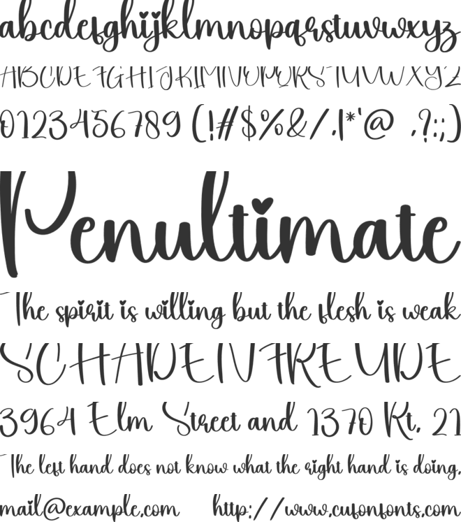 Belove font preview