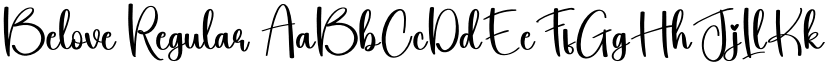 Belove Regular font