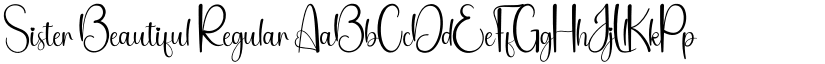 Sister Beautiful Regular font