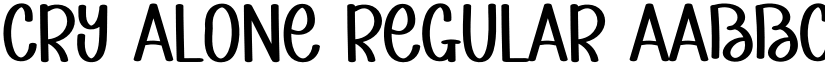 Cry Alone Regular font